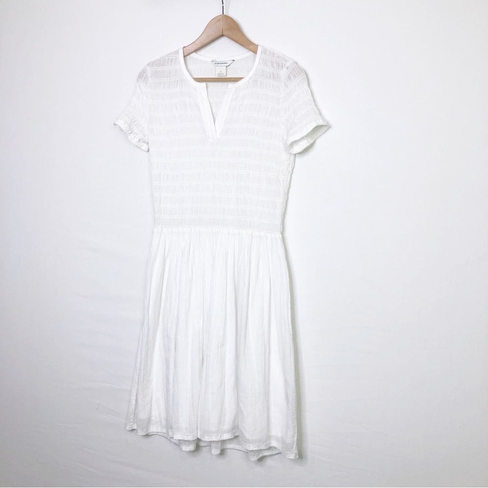Club Monaco white smocked, bodice fully lined dress - Picture 10 of 10
